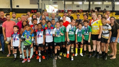 Fábio Carille Escola de Futebol  Sucesso total o encerramento do campeonato interno