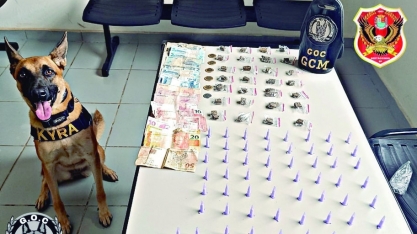 Homem é detido pela Guarda Civil Metropolitana de Sertãozinho, com drogas e uma quantidade de dinheiro