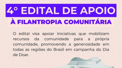 Dia de Doar abre edital para apoiar campanhas e coalizões de filantropia comunitária com R$ 40 mil