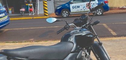 GCM de Sertãozinho apreende motocicleta
