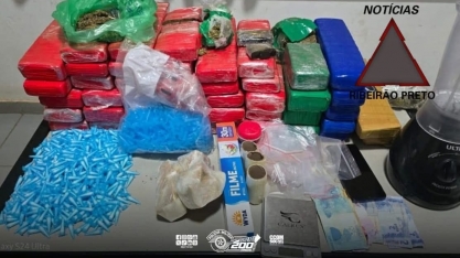 Traficante é preso com mais de 30 kg de drogas em Sertãozinho