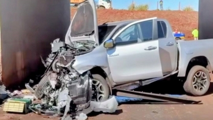 Despencou do viaduto na rodovia Atílio Balbo