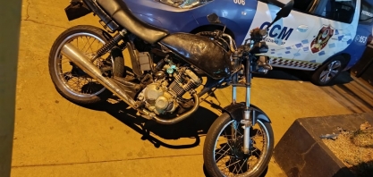 GCM de Sertãozinho apreende motocicleta com chassi e motor suprimidos
