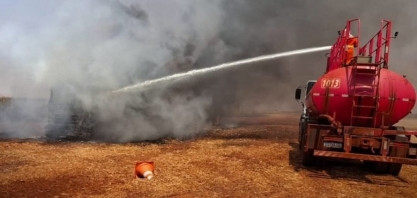 Incêndio é contido na Fazenda Sertãozinho em Morro Agudo