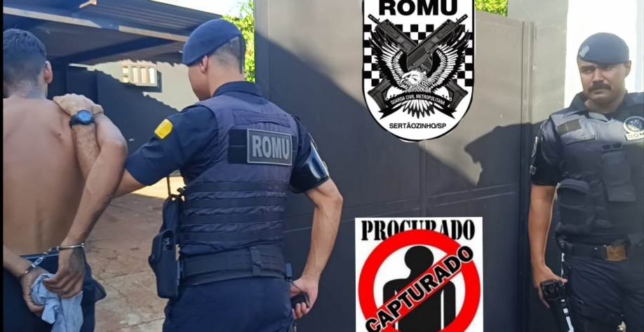 GCM de Sertãozinho prende homem procurado por tráfico de drogas