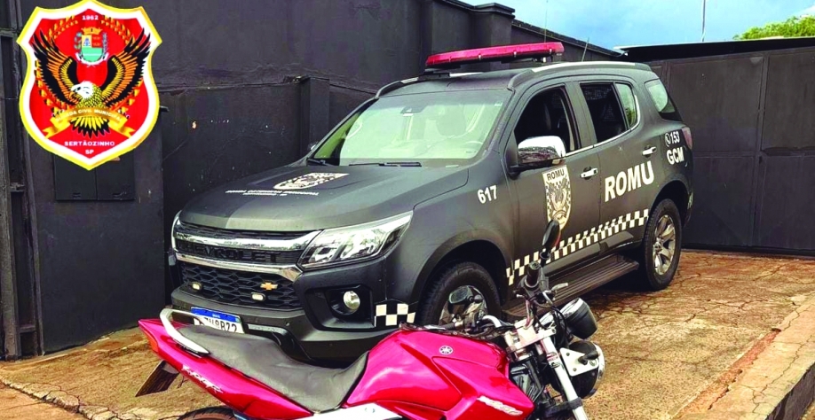 GCM de Sertãozinho recupera motocicleta furtada