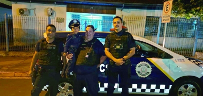 GCM de Pitangueiras recebe a visita do pequeno Kauan, de 5 anos, apaixonado pela corporação