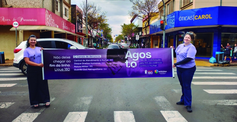Ações do Agosto Lilás orientam população sobre enfrentamento à violência contra a mulher